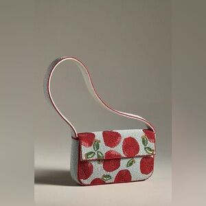 Anthropologie The Fiona Beaded Bag Food & Drink Edition Apple - NWT